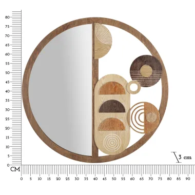 LUSTRO NA ŚCIANĘ BLOCK Ø 80X3 cm